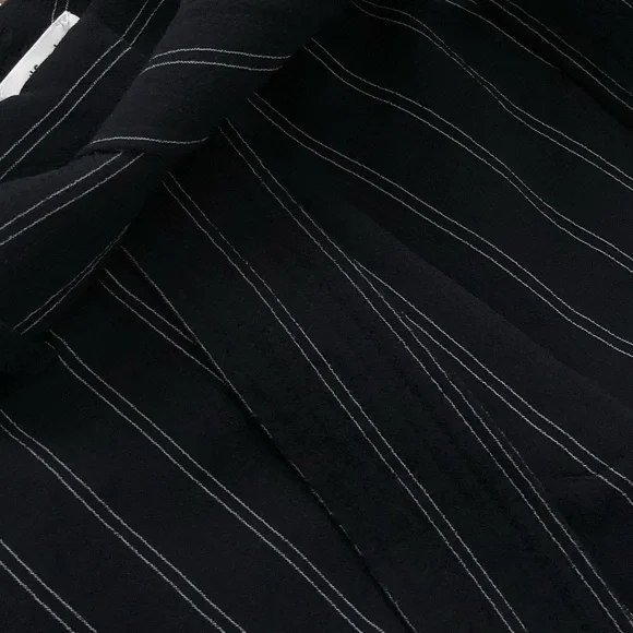 SOLD - Wilfred Aritzia Tie-Front Black Oak Pinstripe Jallade Trouser Pant Size 4 - Picture 8 of 16